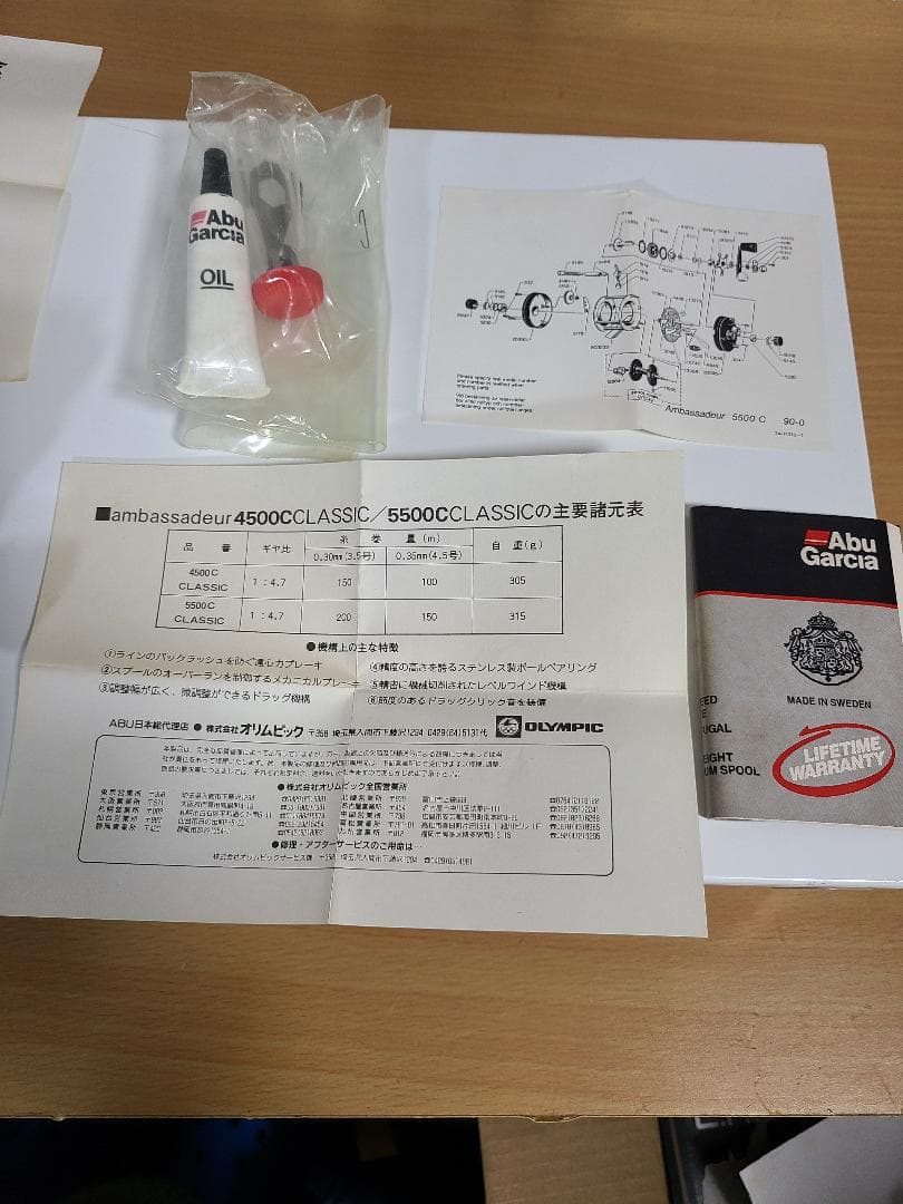 美品 abu5500c　ブルーグレー