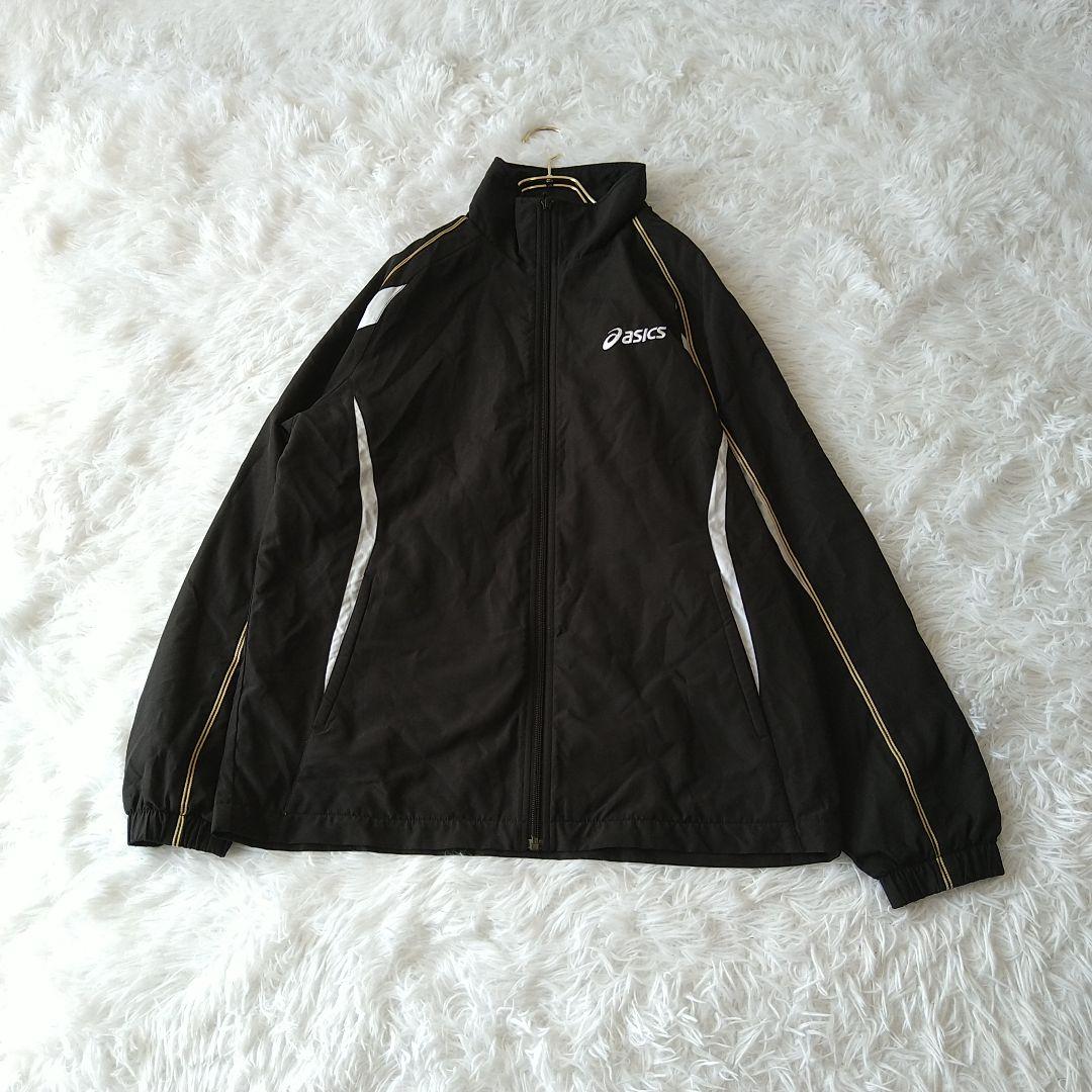 asicsアシックス　ウィンドブレーカー セットアップジャージMスタンドカラー黒