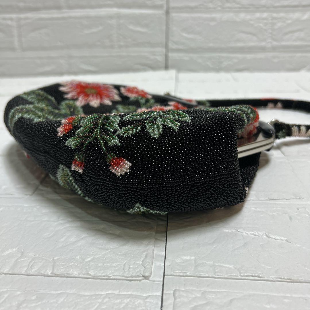 極美品✨️ ビーズバッグ 手刺繍 和装 がま口 高級感 パーティー フォーマル