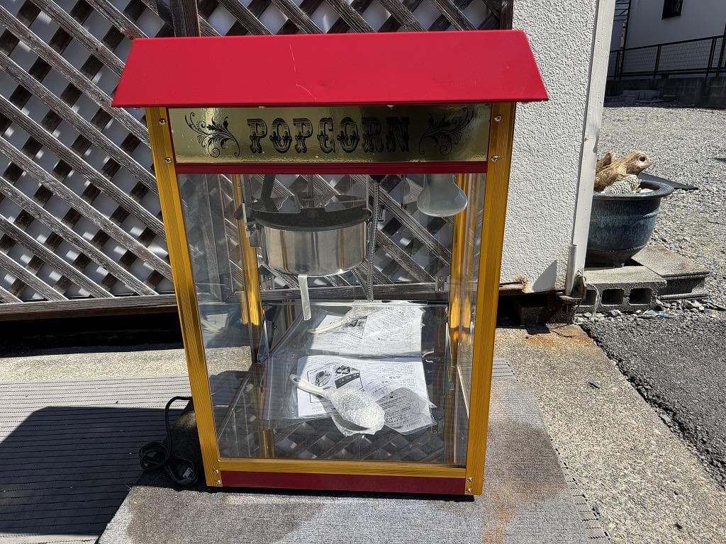 新品 未使用 業務用 ポップコーンマシン ポックコーンメーカー 直接引き取り限定
