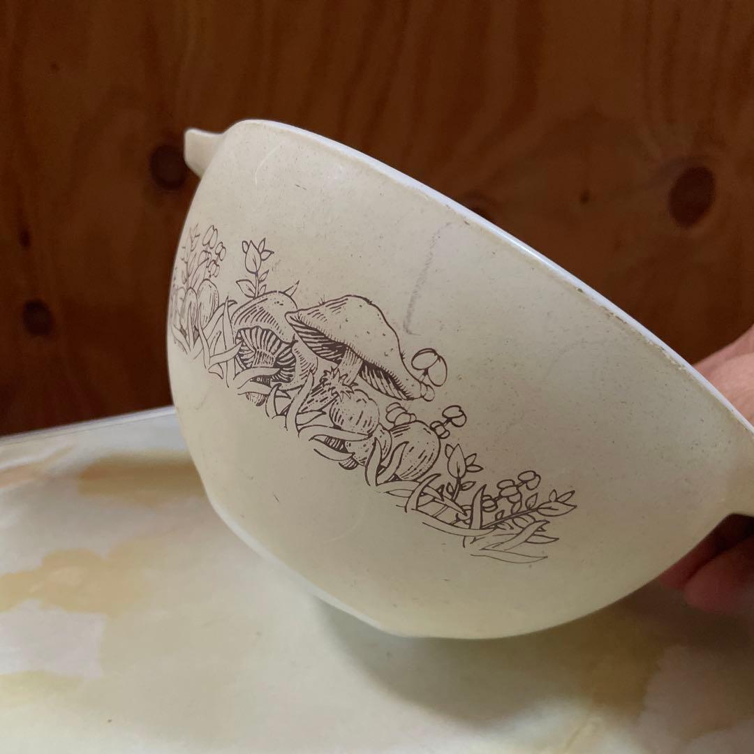 オールドパイレックス　pyrex ミキシングボウル　シンデレラボウル　きのこ