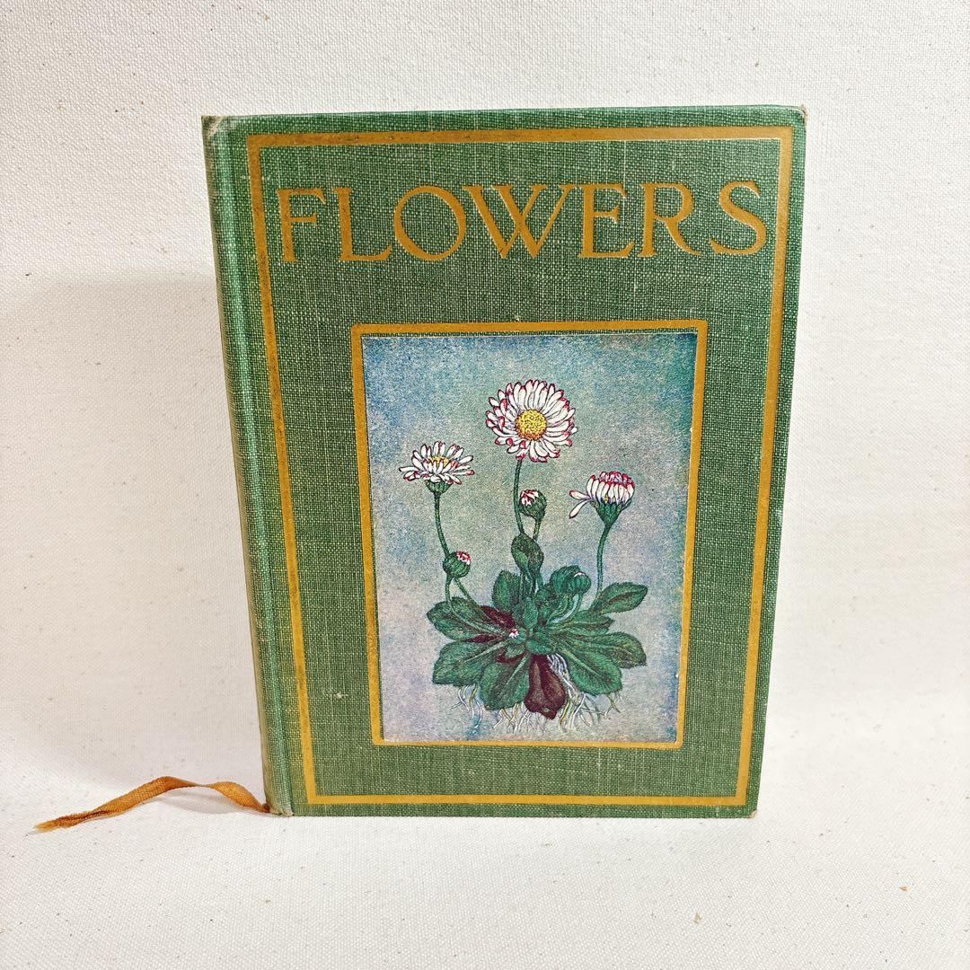 海外 ヴィンテージ洋書 FLOWERS 草花の図鑑 イギリス