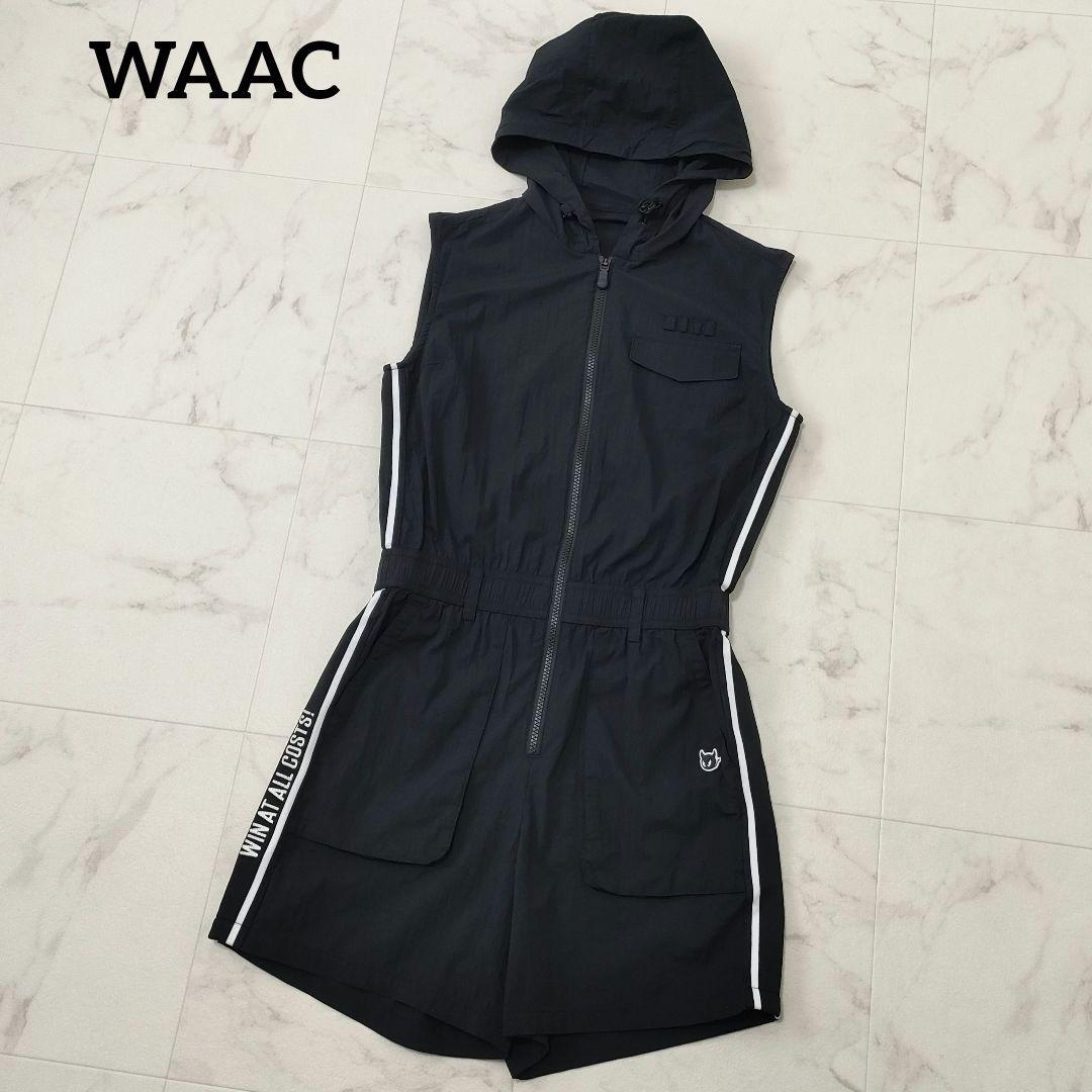 WAAC　ゴルフ　ワンピース　ジャンプスーツ　ストレッチ　ジップ　ブラック　1