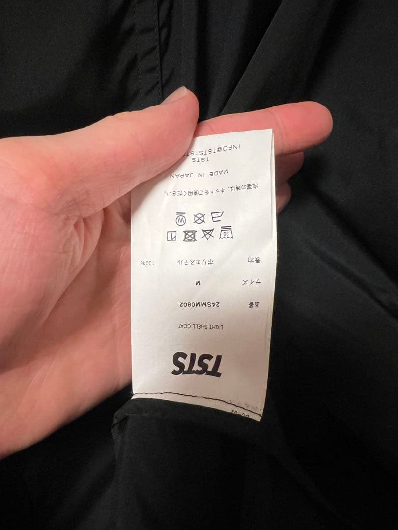 TSTS ライトシェルコート　ブラック　M