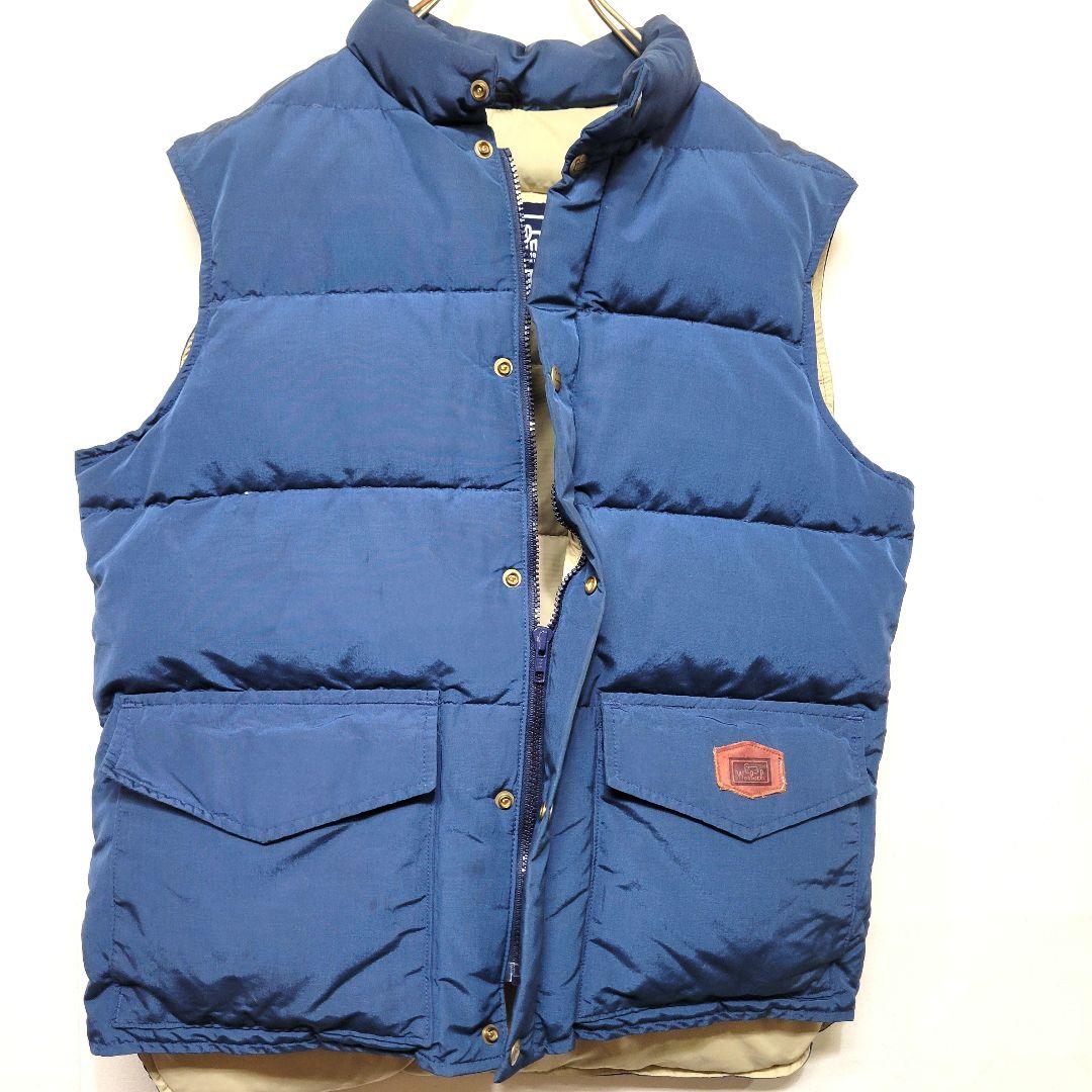 希少 90's USA製 vintage Woolrich ダウンベスト 紺
