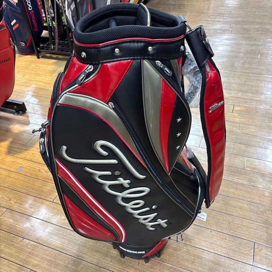 Titleist ゴルフバッグ 赤黒銀