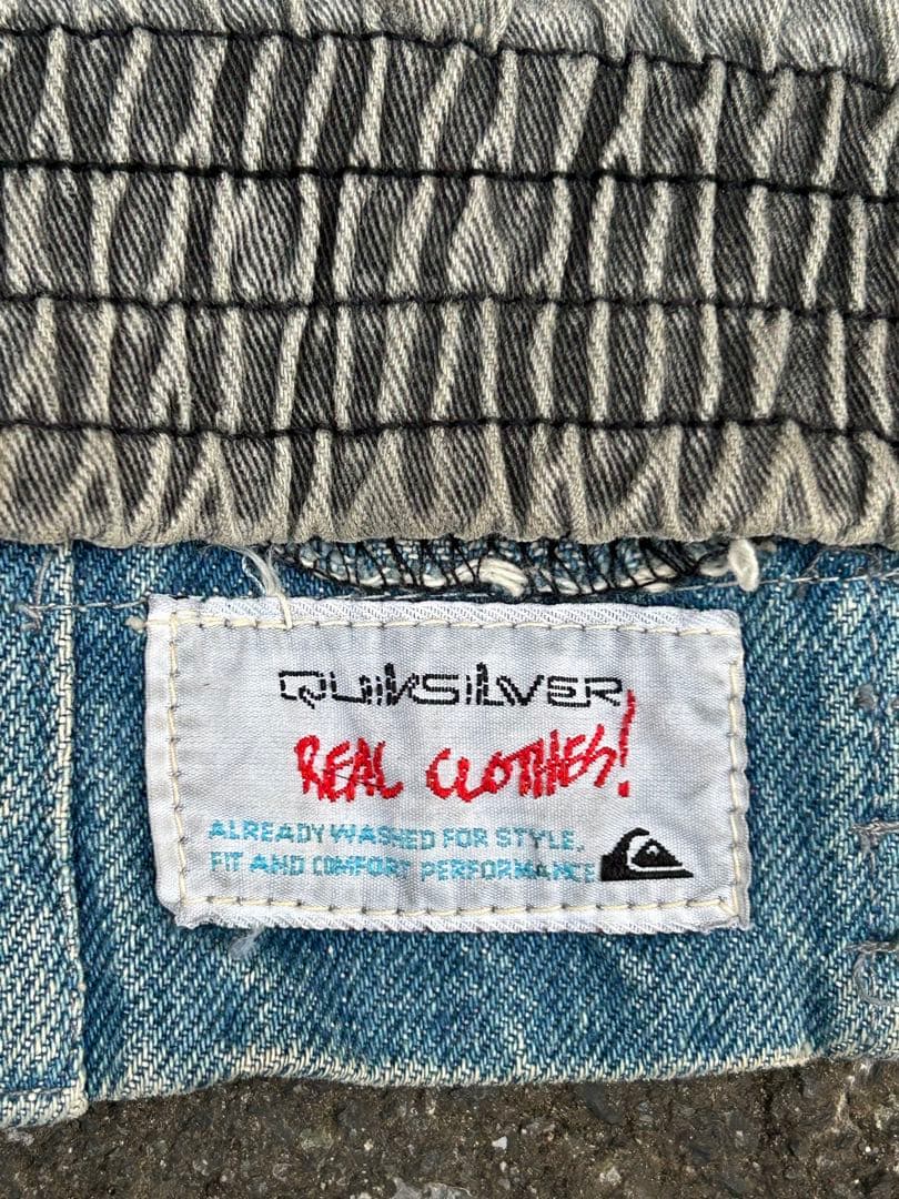 80s USA製 QUIKSILVER クレイジーパターン デニム ジャケット