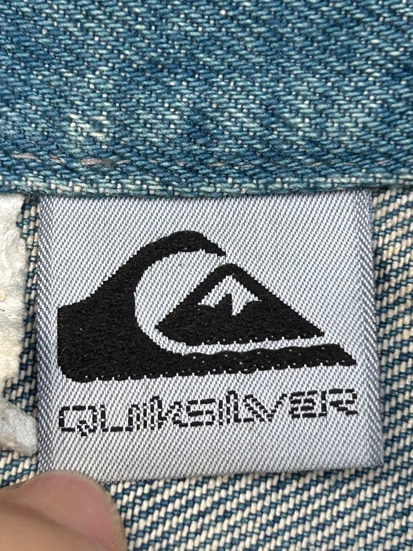 80s USA製 QUIKSILVER クレイジーパターン デニム ジャケット
