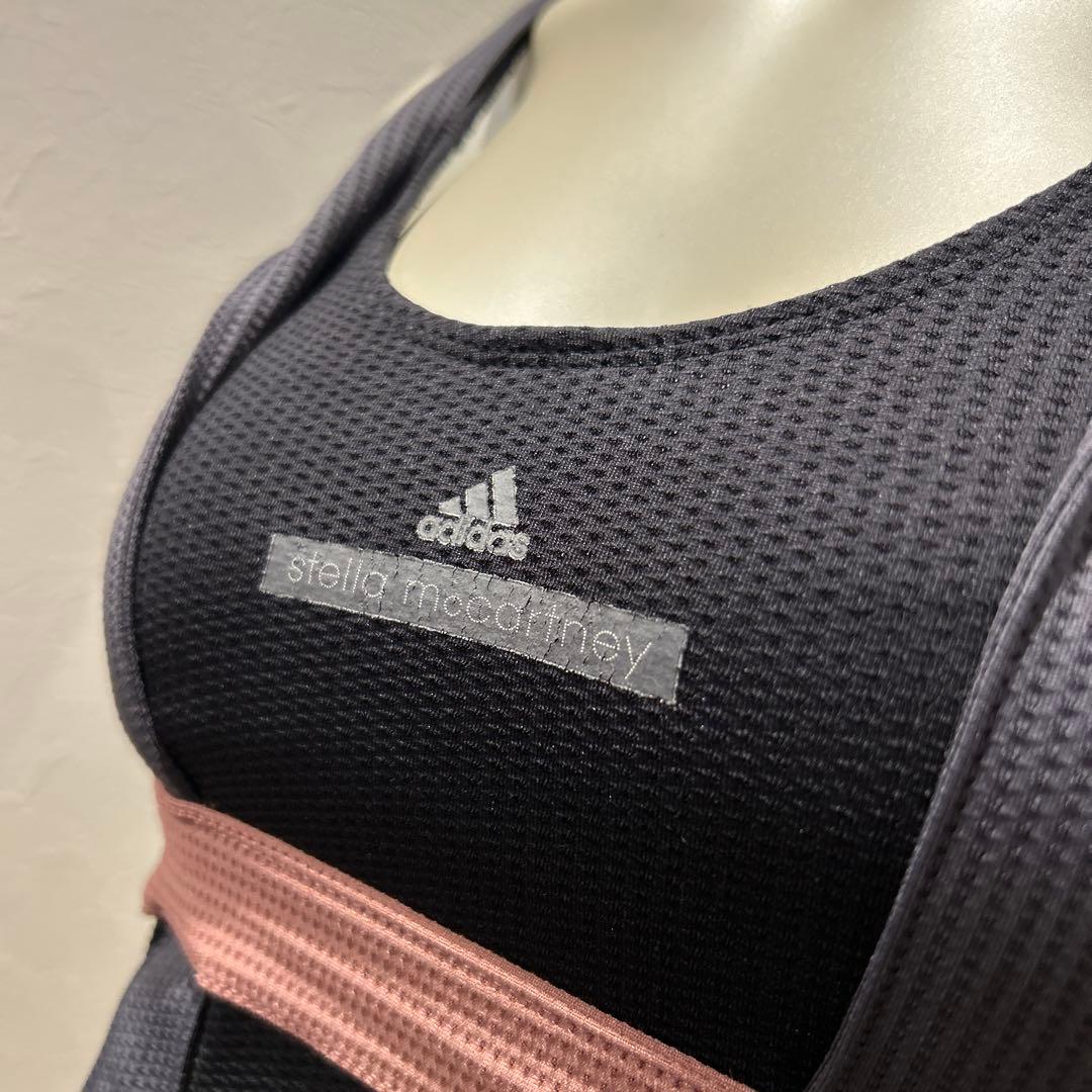 【美品】adidas Stella McCartney リボントップス黒とピンク