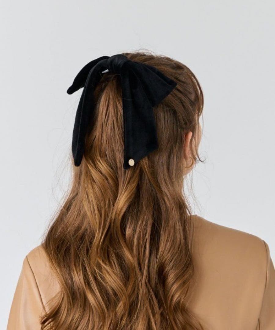 ヘアアクセサリー Chapeau d' O Velour Ribbon D.Clip
