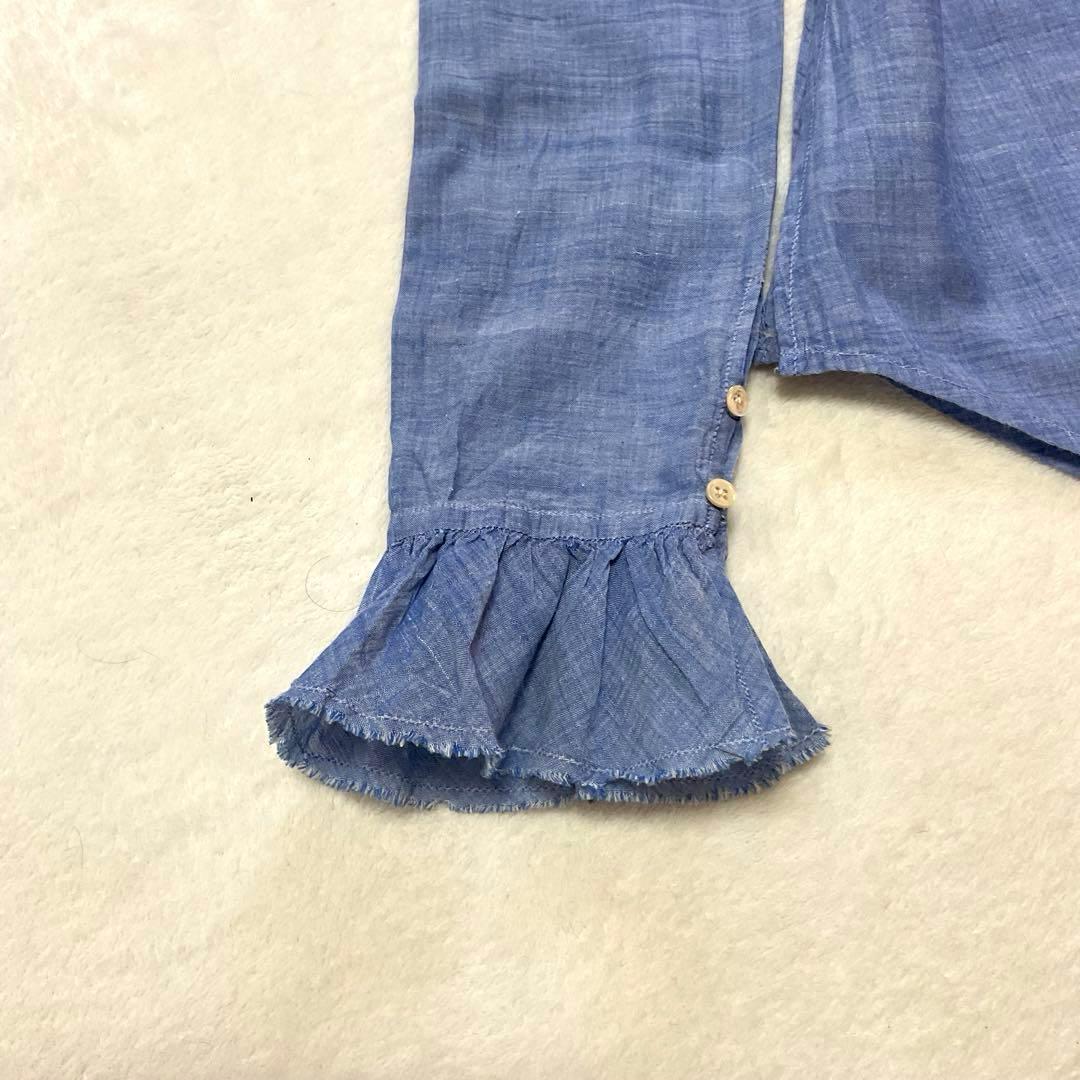 【美品】フォーティーファイブアールピーエム フリル リボン ブラウスＲ刺繍