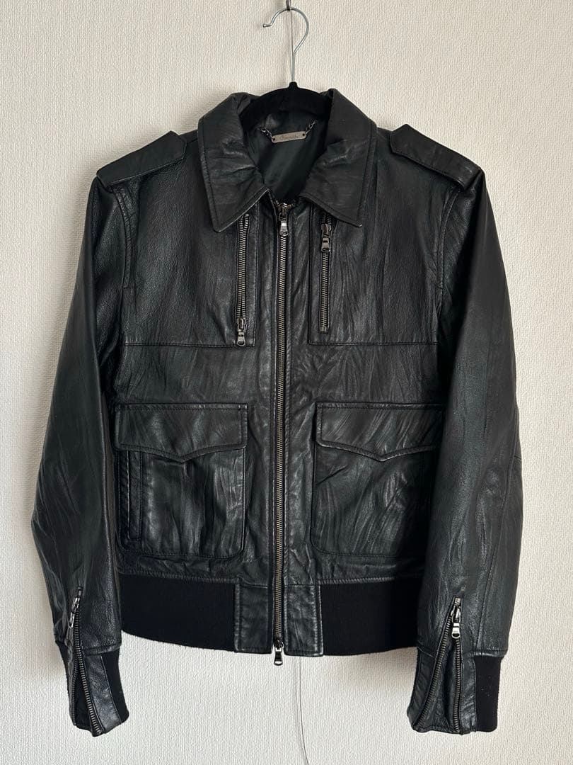 ジャケット・アウター double zip real leather jacket