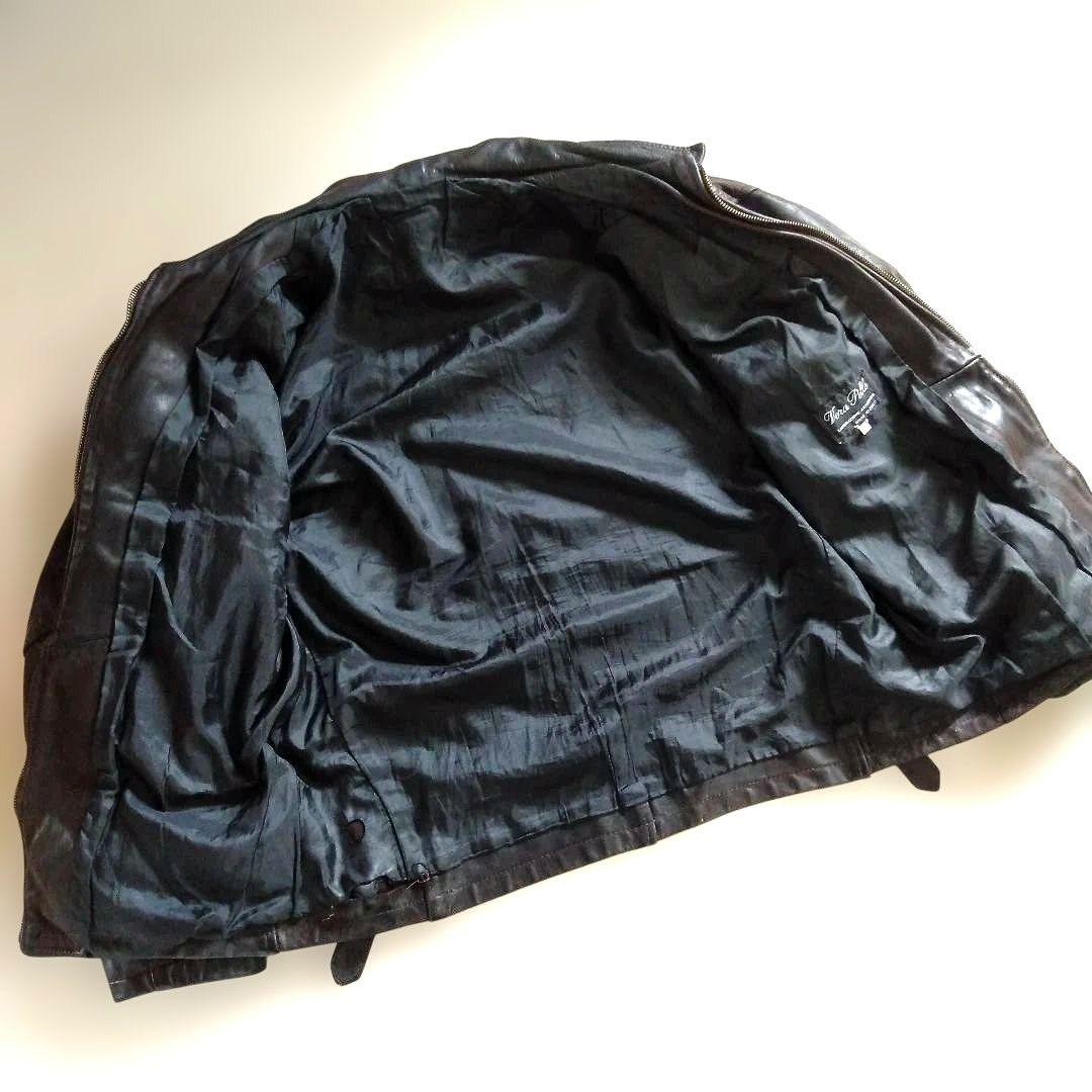 Vintage イタリア製 タンニン鞣し レザージャケット トラッカージャケット