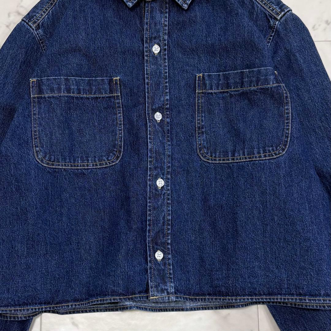 極美品✨スピック&スパン　ショートデニムシャツ　クロップドシャツ　2024AW