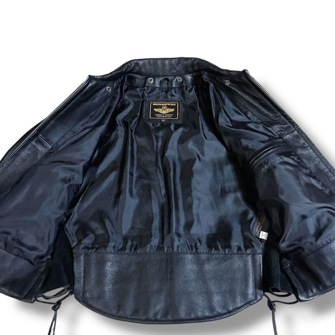 中田商店 ブラック レザージャケット MORGAN MEMPHIS BELLE