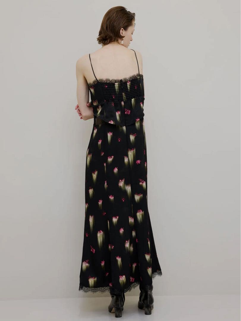 【完売品】Ameri CLARA SATIN CAMI DRESS BLK(S)