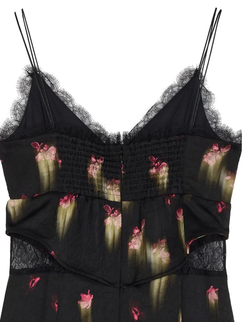【完売品】Ameri CLARA SATIN CAMI DRESS BLK(S)
