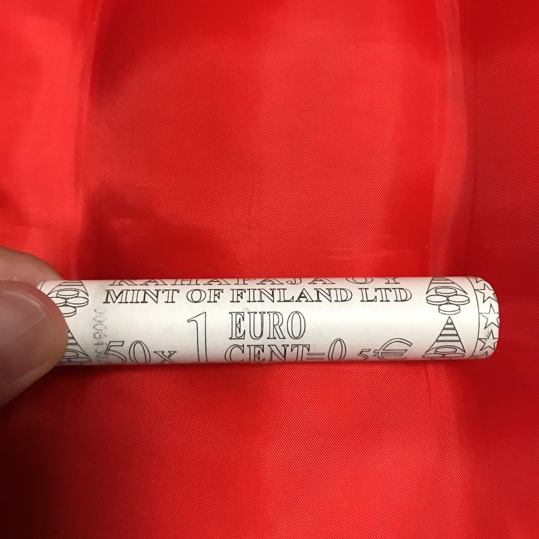 希少硬貨[フィンランド] 1centユーロ硬貨x50枚の筒1本