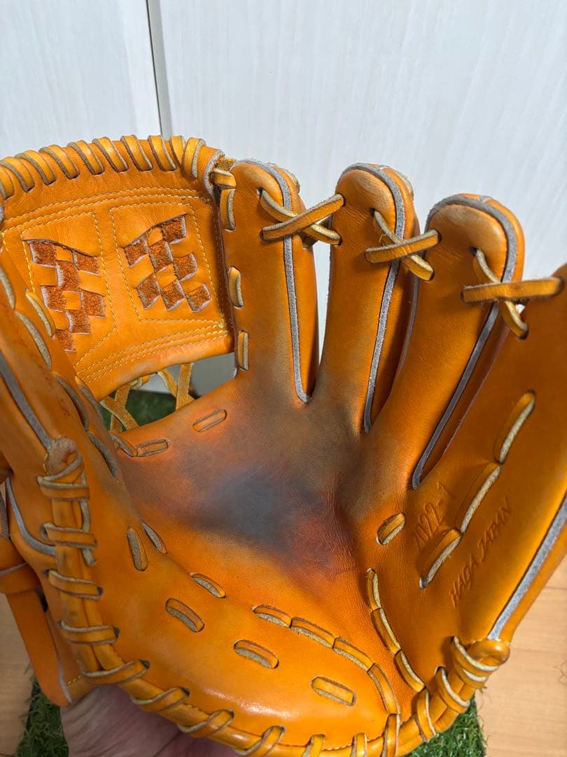 日本製　波賀ジャパン　MM型　宮本慎也　ミズノプロ 内野手　オーダーグラブ