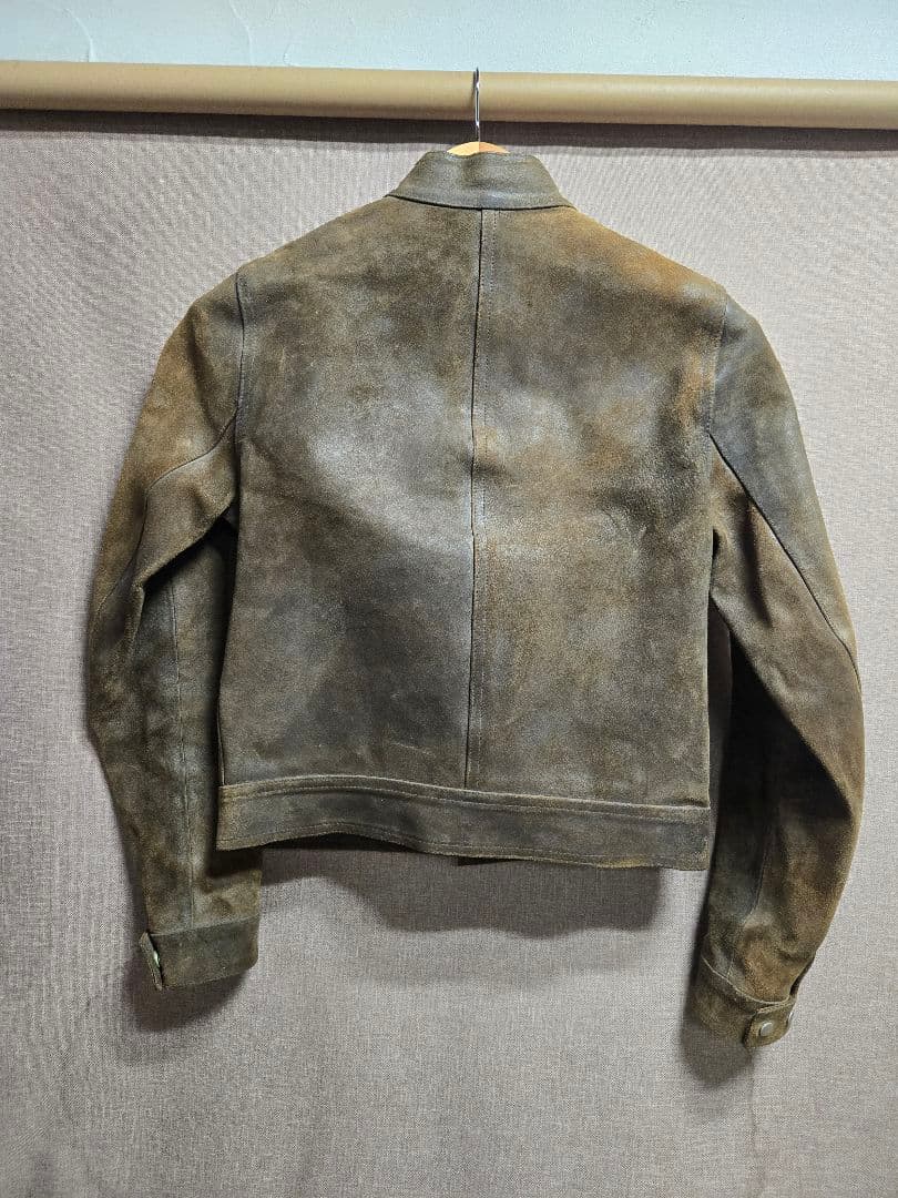 A.P.C. ヴィンテージ加工 スエードレザーシングルライダースジャケット