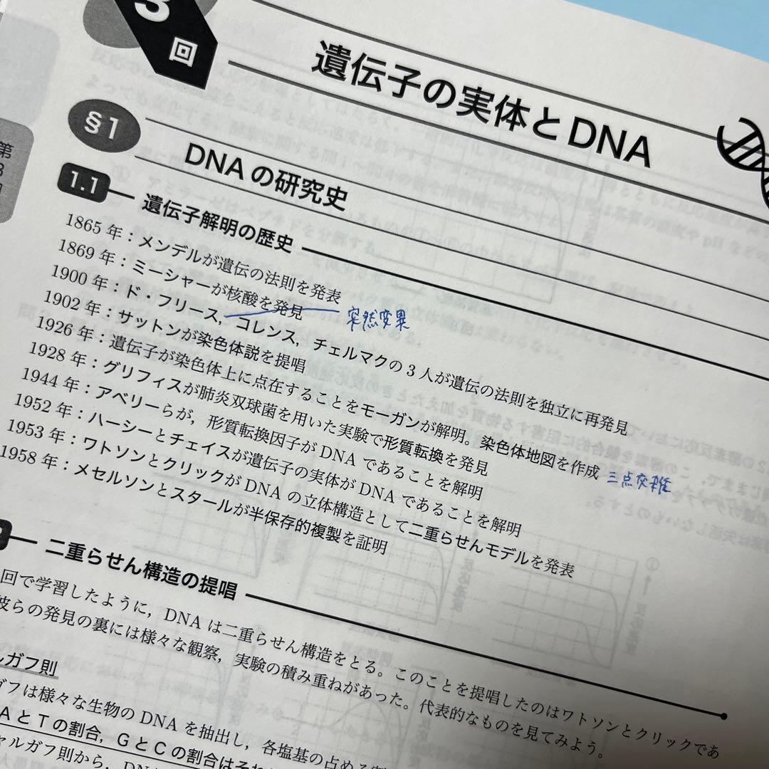 鉄緑会高2生物　生物基礎講座　テキスト問題集プリントセット　2021