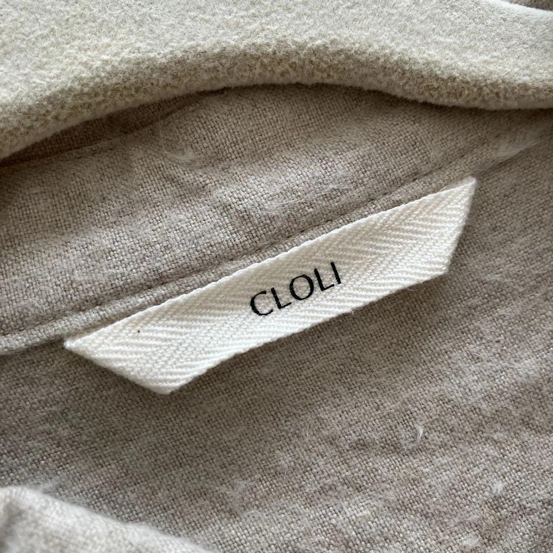クロリ CLOLI リネン タック シャツ ワンピース