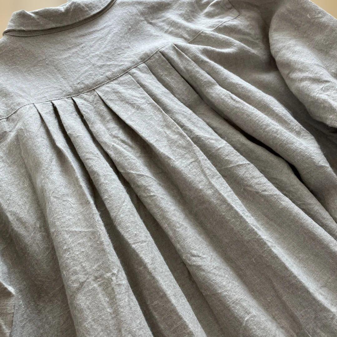 クロリ CLOLI リネン タック シャツ ワンピース