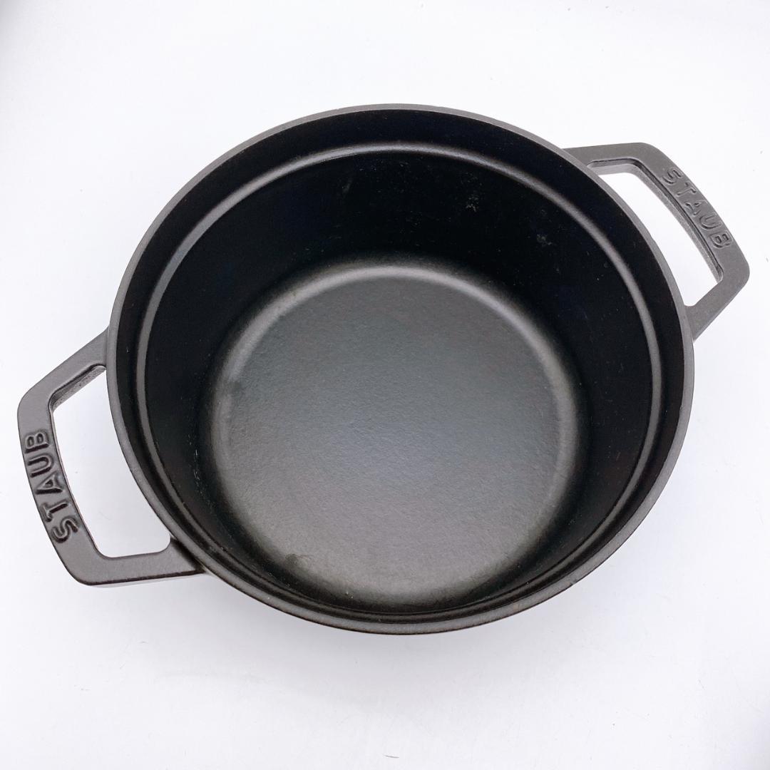 staub ココット 20cm ブラック 両手鍋 鋳鉄 IH対応 ストウブ