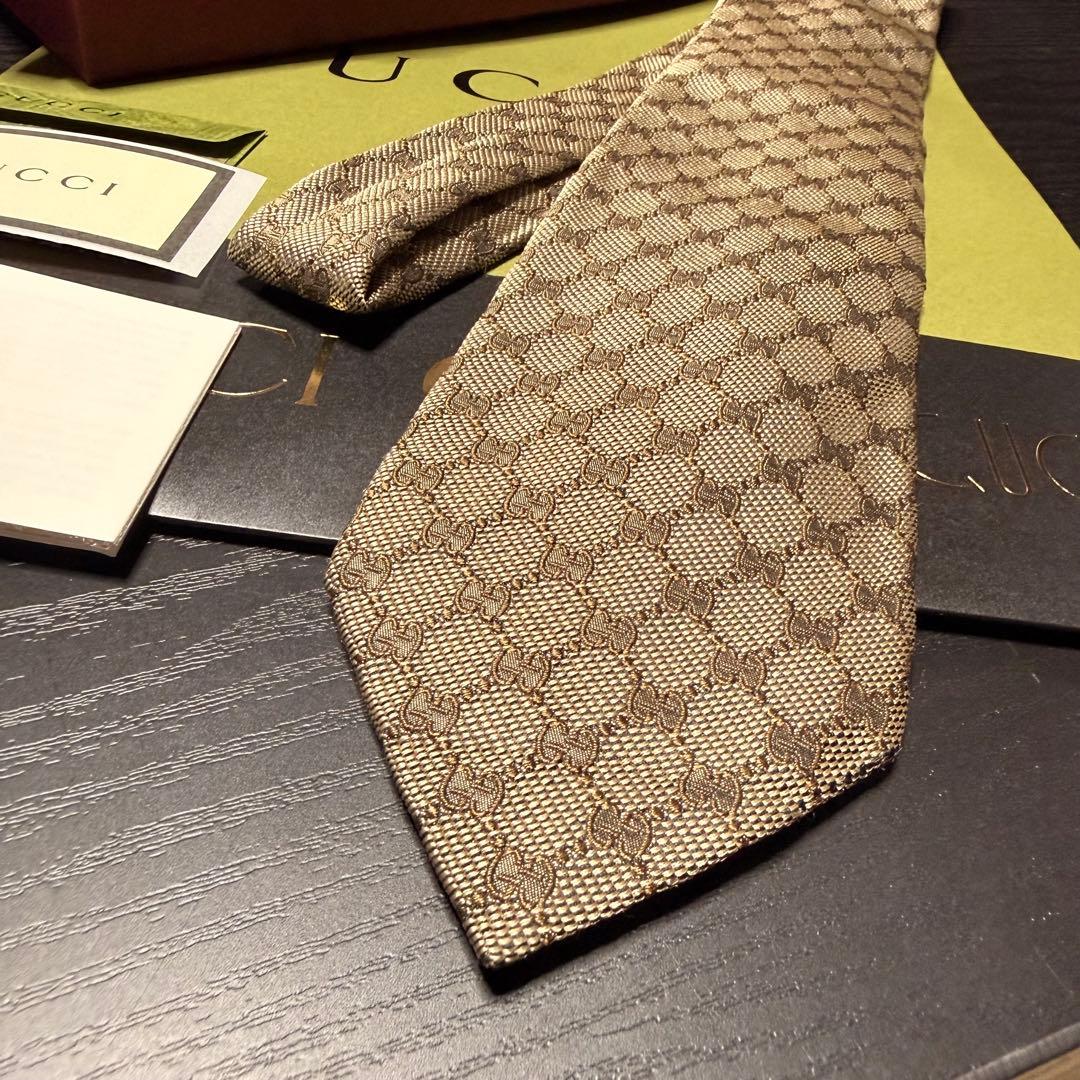 新品✨箱袋付❗️GUCCI グッチ ネクタイ メンズ シルク イタリア製