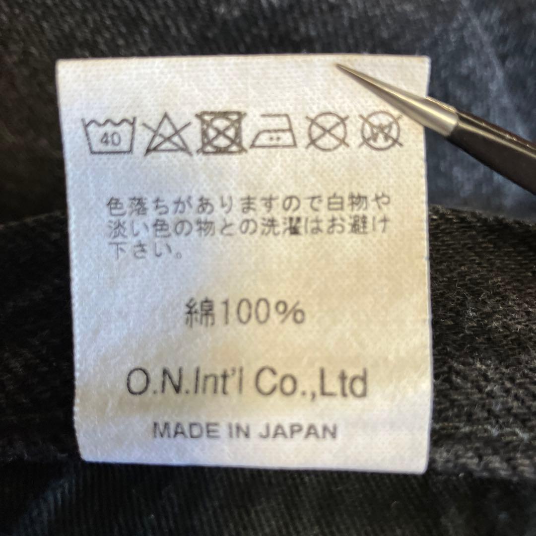 鬼デニム　ONI DENIM ブラックジーンズ　ヘビーオンス　ムラ糸織り