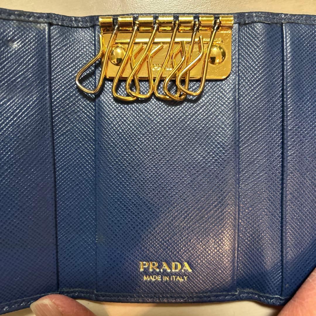 ❤️PRADA ❤️プラダ❤️キーケース❤️6連❤️ゴールドロゴ❤️サフィアーノレザー❤️