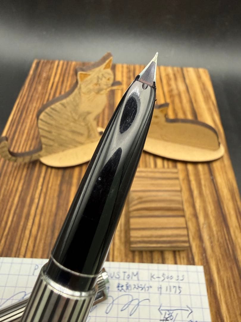 Pilot 万年筆 CUSTOM K-500SS 蝕刻ストライプ 18KWG F