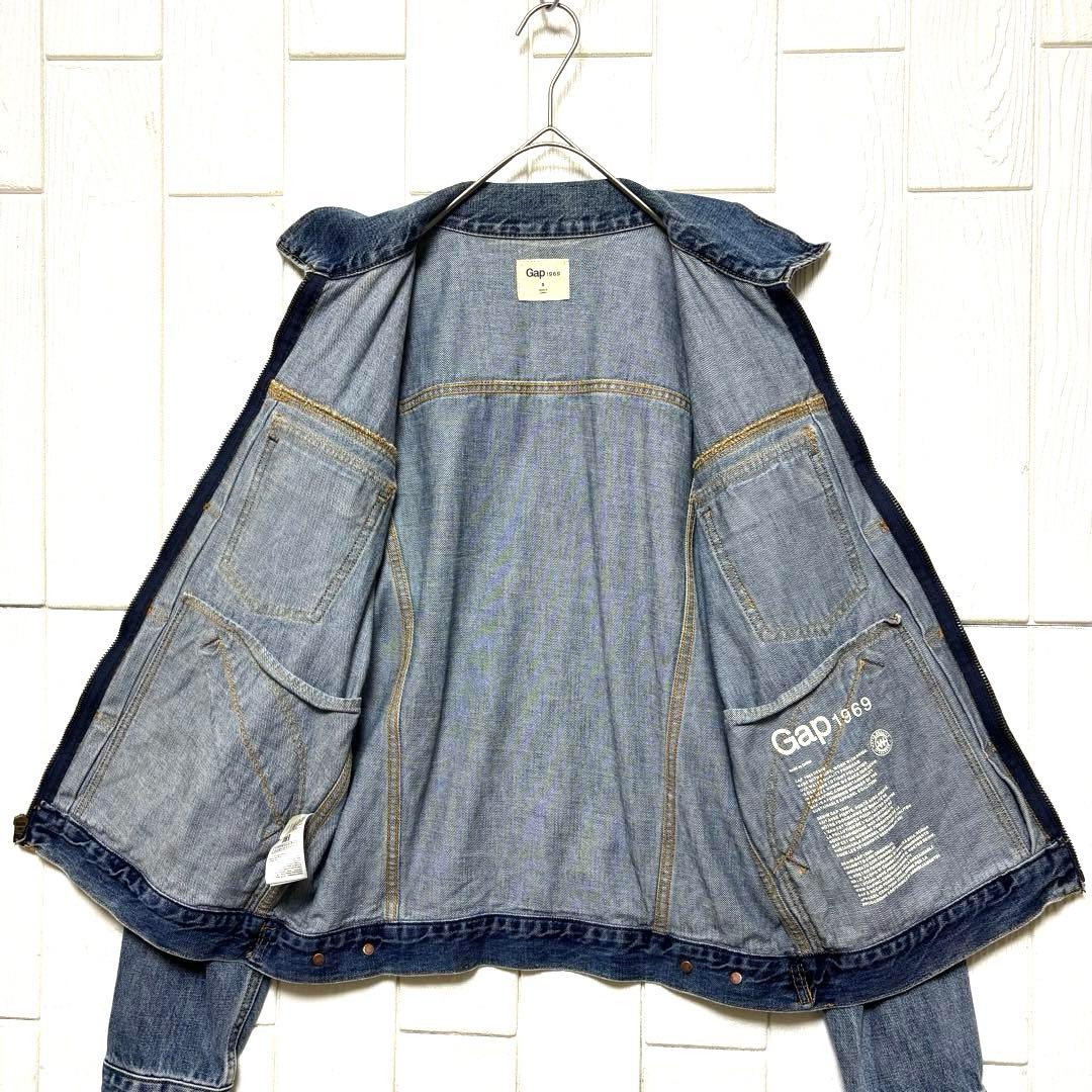 希少 GAP 2nd タイプ 短丈 デニム ジャケット IDEAL zip S