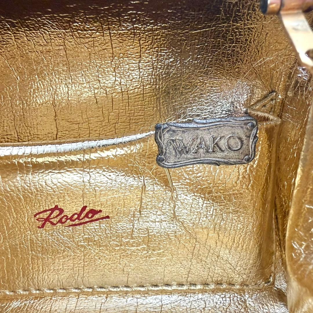 希少 RODO別注 WAKO ゴールド メタリック パーティーバッグ イタリア製