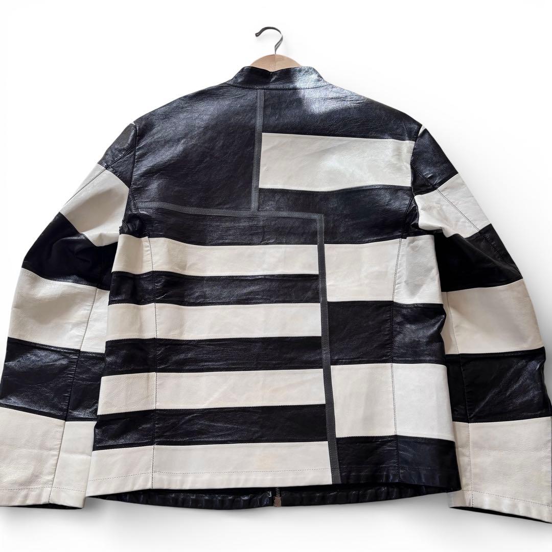 【超激レア】エンポリオアルマーニ 15SS ランウェイ プリズナー レザー 46