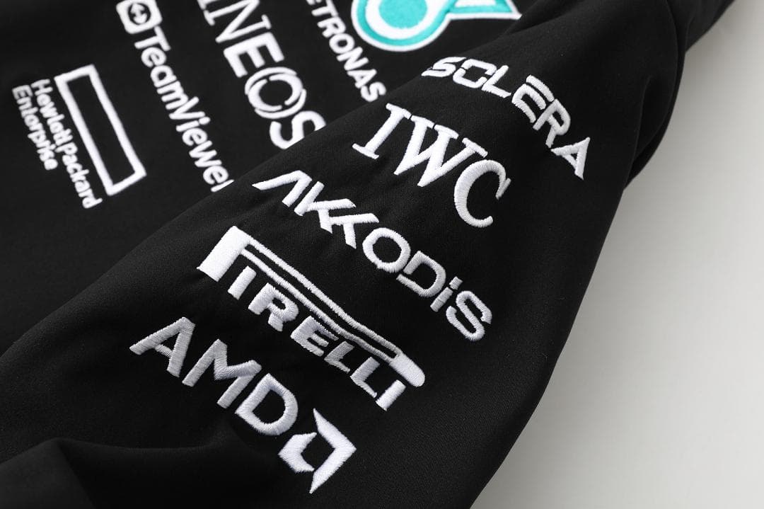 F1 メルセデスチーム ソフトシェル スポーツ 防風防水 レーシングジャケット