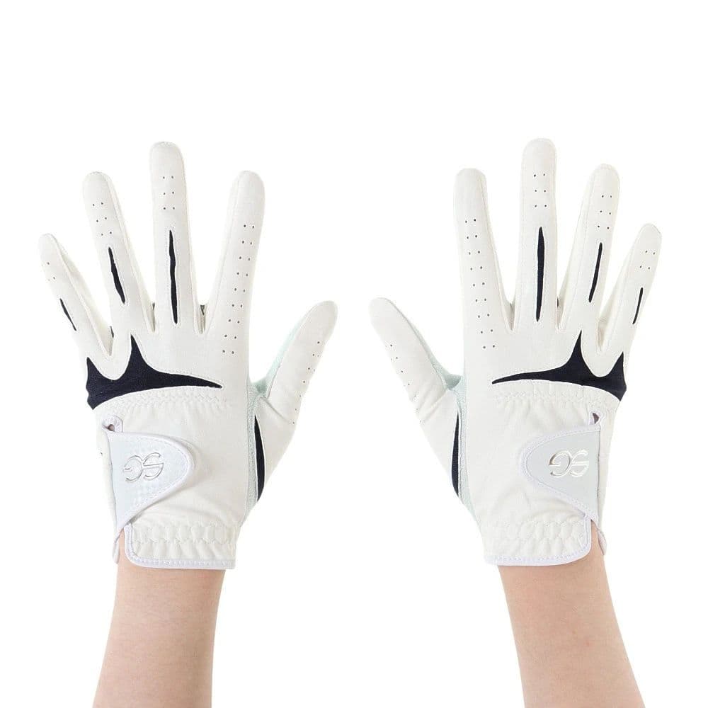 SEVGOLF2色組 サイズ18 両手用合皮グローブ SEVG-GL004LW