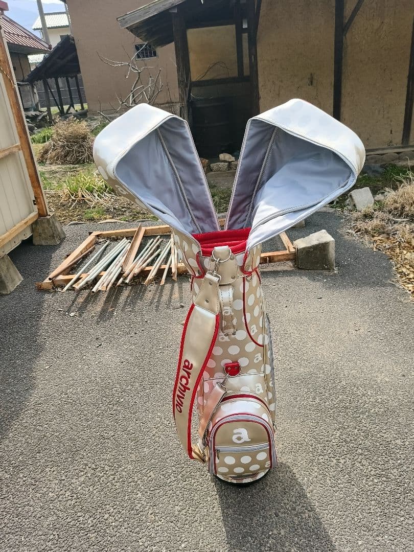 arcivio ドット柄 ゴルフキャディバッグ　【美品】