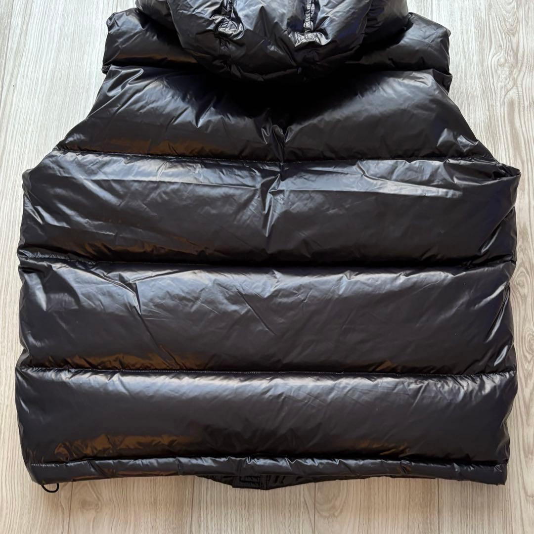 【極美品】BARNI VARNO ラインストーンロゴダウンベスト ブラック XL