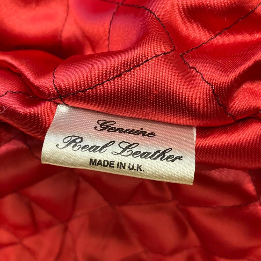 美品 希少32 英国製 666 Leather Wear ダブルライダース 黒