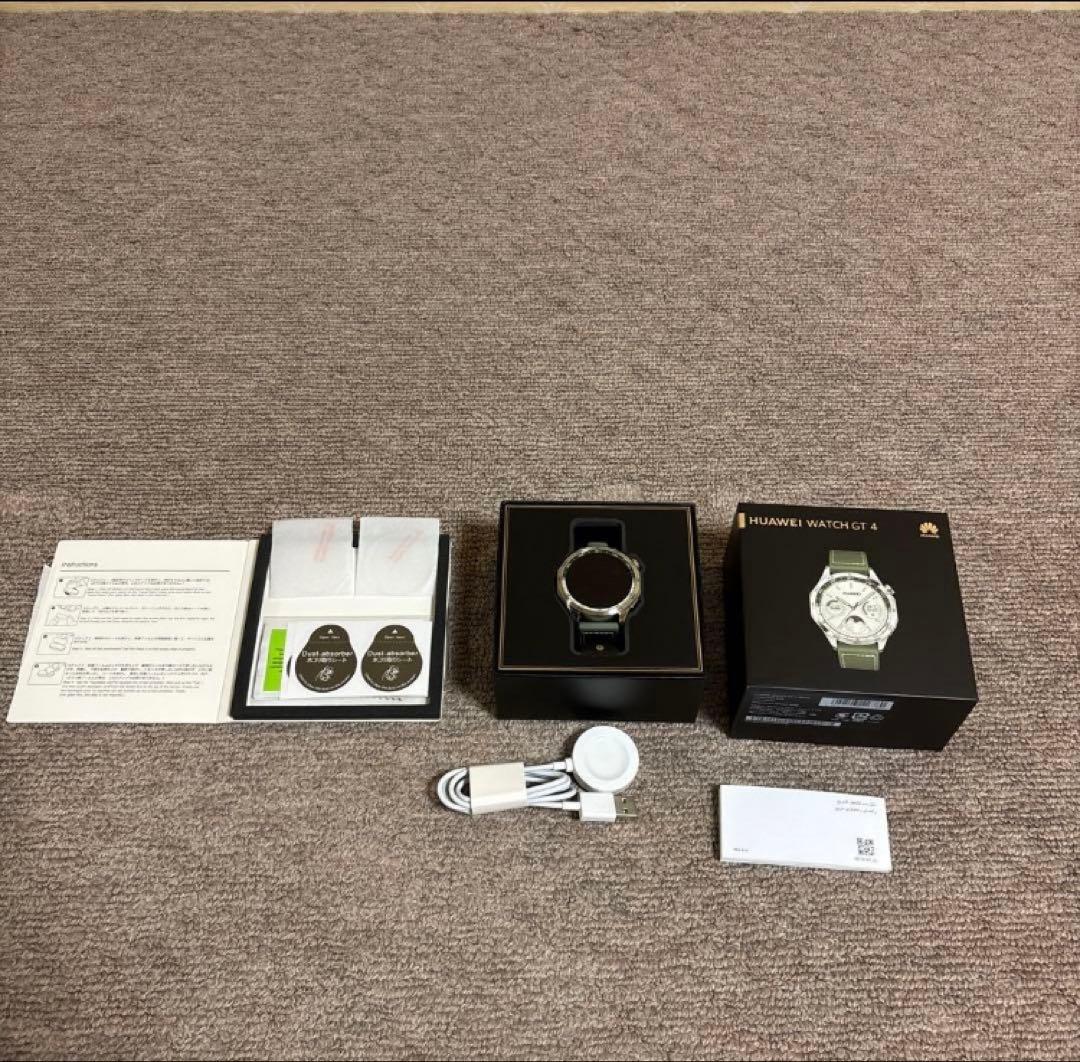 ファーウェイHUAWEI WATCH GT4 グリーン 専用保護フィルム1枚付属