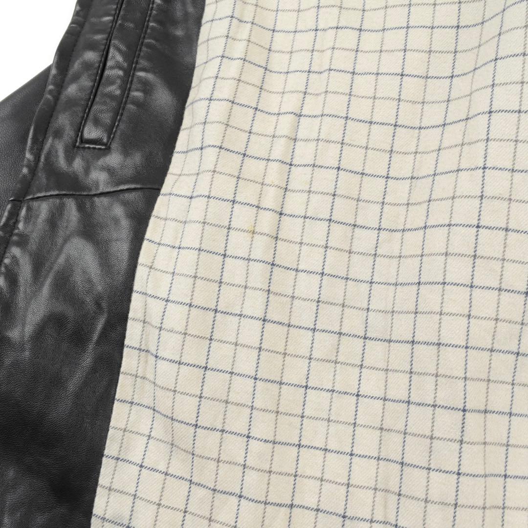 90s Ralph Lauren Leather Jacket BLACK L！