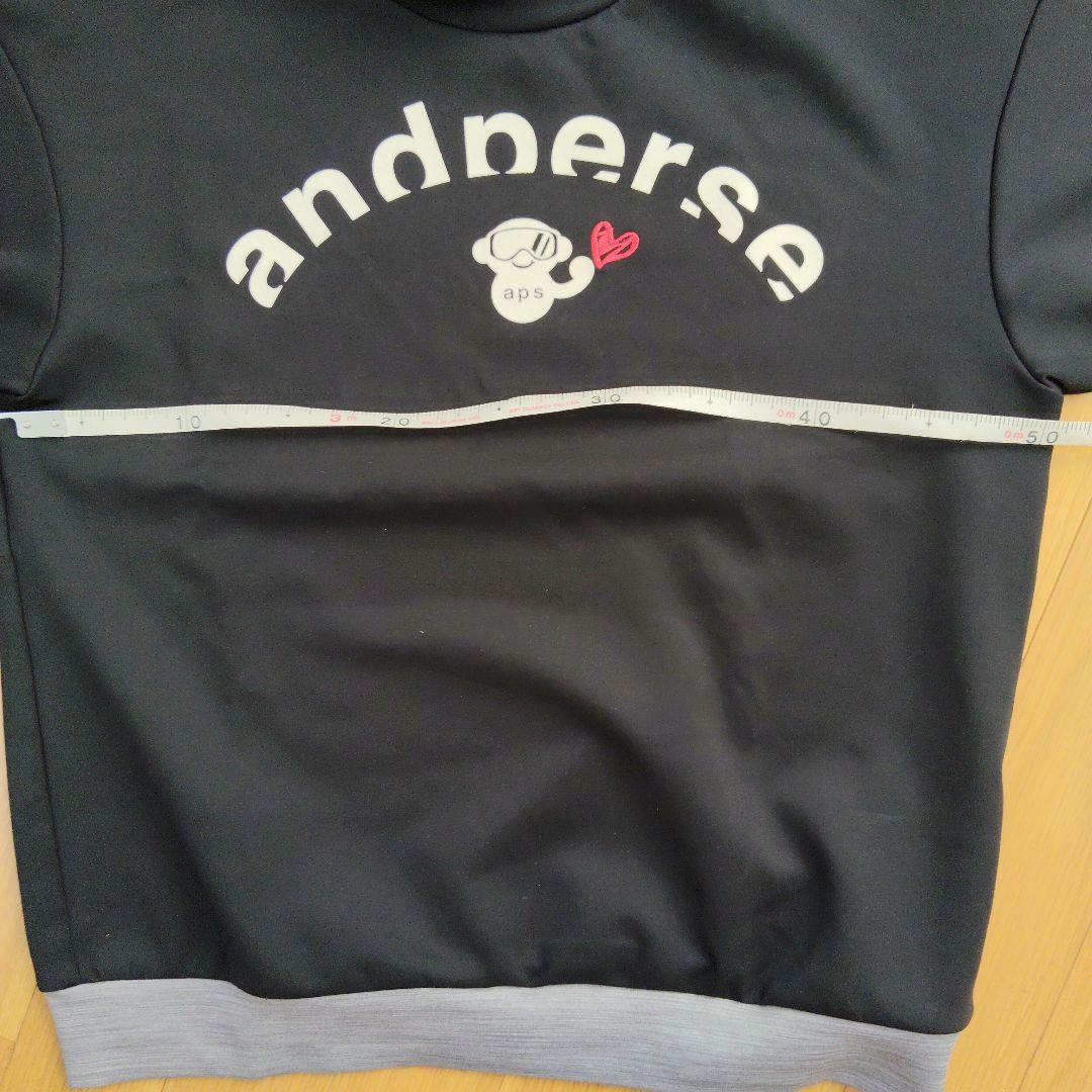andperse ブラック モックネックシャツ