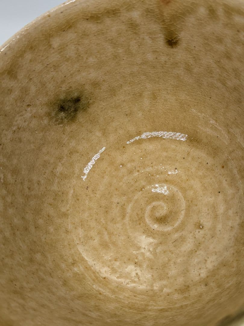 加藤唐三郎 黄瀬戸松絵茶盌 用心箱合布 瀬戸焼 抹茶碗 抹茶茶碗 茶道具 茶器