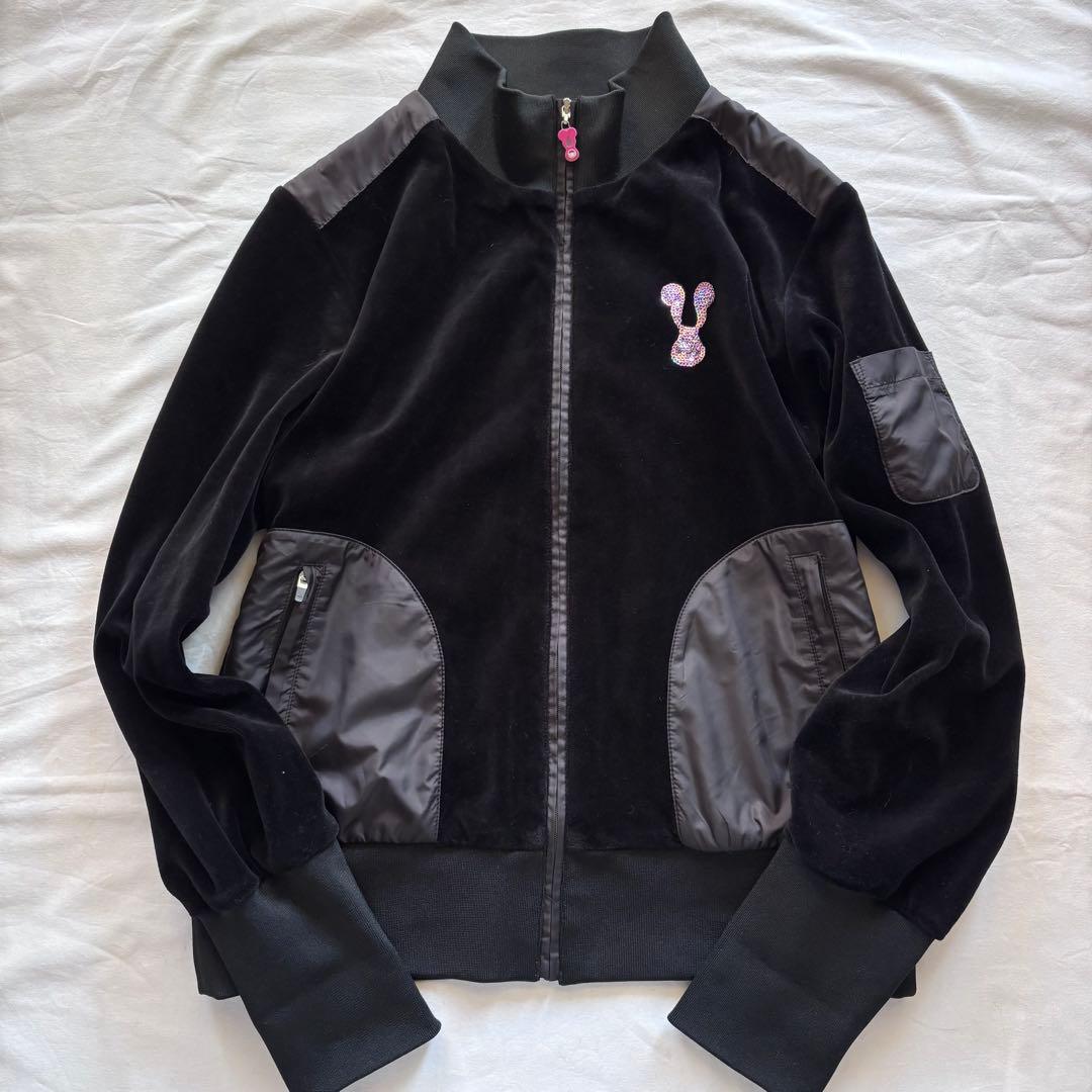 サイズ40（L） 別珍×ナイロン切替 ブルゾン M・U ・SPORTS 黒