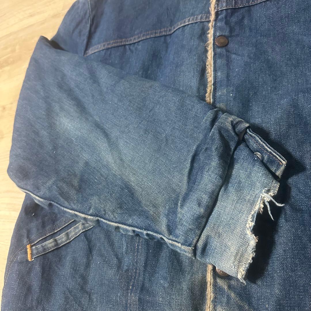 80sラングラー Wrangler 裏ボア 襟コーズ デニムジャケット44