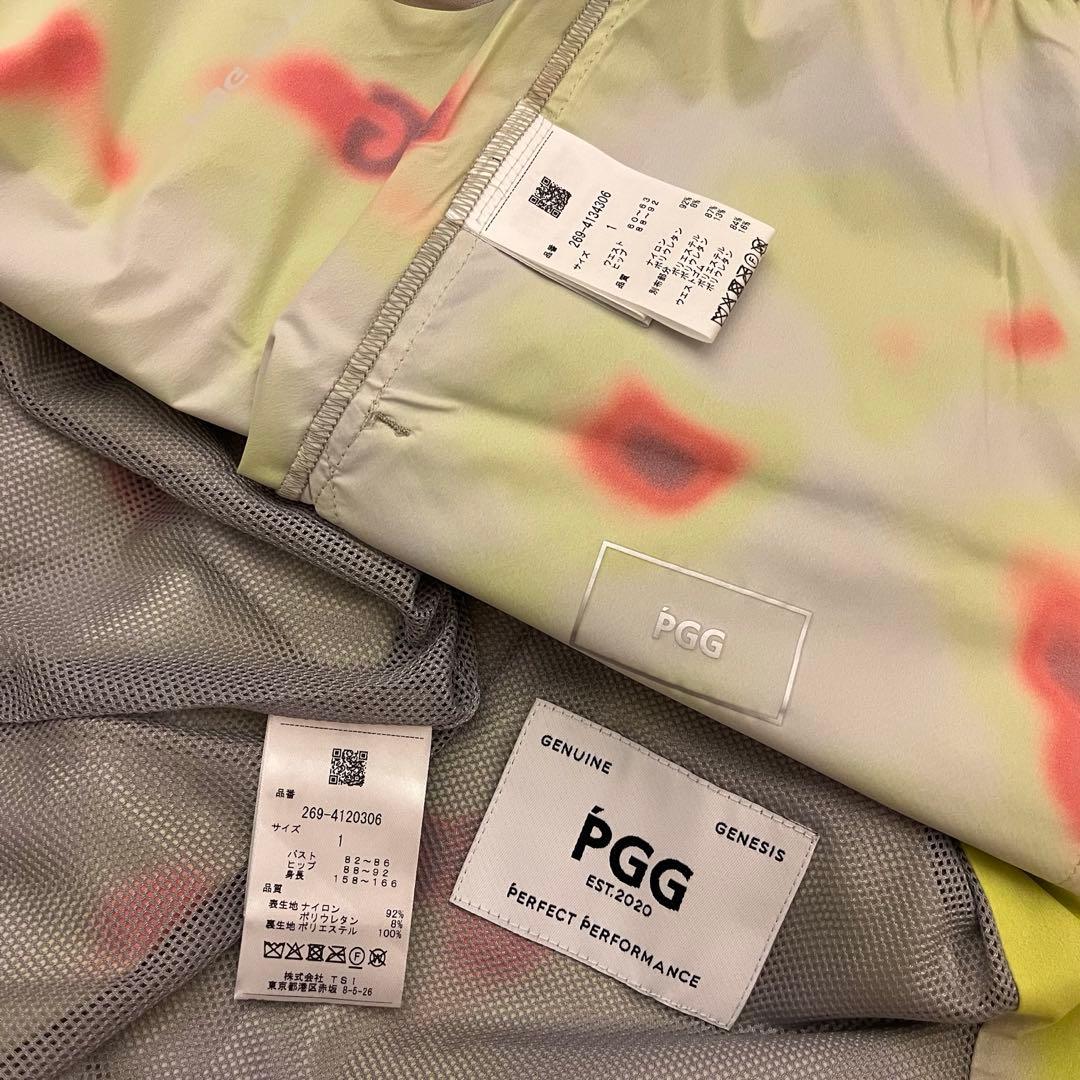 新品★82,500円 PGG パーリーゲイツ 春夏ゴルフセットアップ 黄緑1