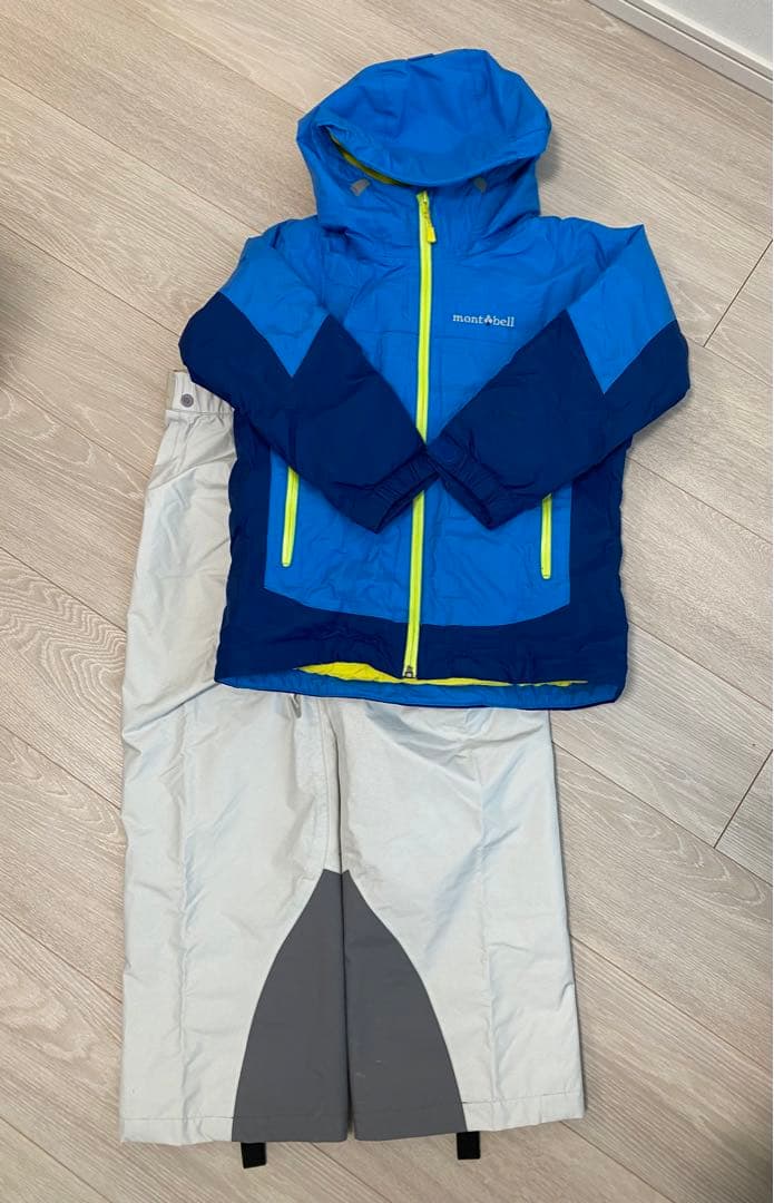 美品120 mont-bell モンベル スキー　スノーボードウェア　上下セット