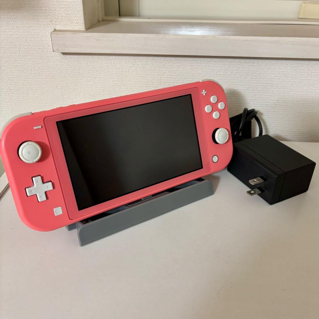 Nintendo Switch Lite コーラル 本体 充電器 スタンド付き