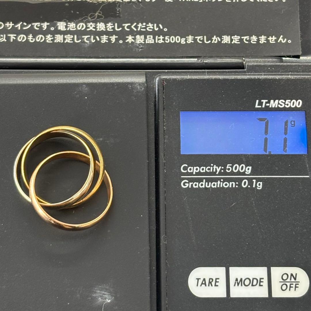 Cartier トリニティリング 3連 750 52 カルティエ 箱付き D52